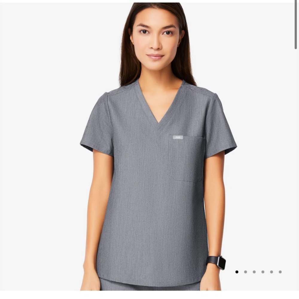 Figs Women's Gray Scrub Top
